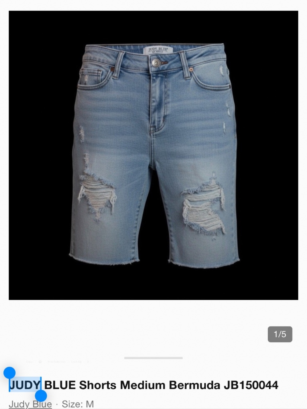 JUDY BLUE‎ Shorts Medium Bermuda JB150044